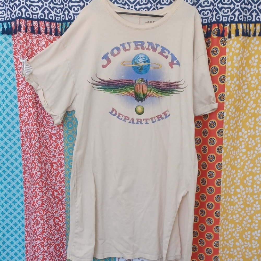Journey 80s BAND Cotton Graphic T-Shirt 2XL Coverup